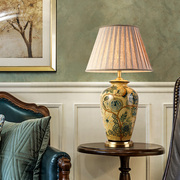 别墅特大号台灯美式客厅，沙发茶几灯大堂，装饰新中式复古陶瓷灯具
