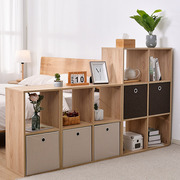落地置物架自由组合木质，格子储物柜抽屉式整理收纳柜客厅书房书柜