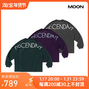moon北京descendantcetusls宽松logo蝙蝠，袖长袖t恤22ss