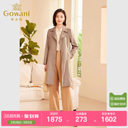 Gowani/乔万尼2023秋季女士风衣修身显瘦中长款外套ET3A657
