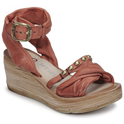 as98女鞋厚底坡跟露趾鞋子红色皮，凉鞋夏季2024年意大利品牌