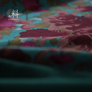 花样年华旗袍布料服装，中国风亚麻布料棉麻，面料做旧磨毛款