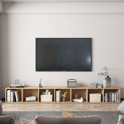 极简电视柜现代简约组合墙柜小户型，客厅仿实木，地柜北欧轻奢矮柜子