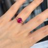 18k玫瑰金镶嵌(金镶嵌)红碧玺宝，石女款戒指，红宝石卢比来(卢比来)碧玺戒指