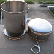 折叠杯旅行神器不锈钢，折叠杯子户外便携伸缩口杯压缩水杯可装沸水