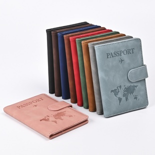 防盗刷磁扣rfid多功能护照，保护套机票夹护照夹本旅行钱包证件卡包