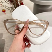 欧美个性近视眼镜三角猫眼，眼镜框女辣妹风镜架无度数防蓝光平光镜