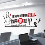 励志墙贴画办公室公司企业文化背景，墙面装饰贴纸销售激励标语团队