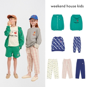 西班牙weekendhouse，24ss儿童复古拉链帽衫卫衣，卫裤老爹裤