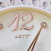 时尚田园挂表欧式静音客厅钟表创意艺术石英挂钟铁艺复古镶钻时钟