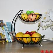 双层水果盘客厅家用北欧多层干果盘现代简约创意，水果篮零食点心盆