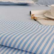 小清新纯全棉精纺老粗布花边床单单双人条纹床单被套枕套自由搭配