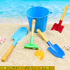 沙滩玩具儿童铲子和桶套装，加厚铁桶小铲子，海边户外园艺挖沙子工具
