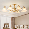 美式客厅吊灯吸顶灯主灯卧室，欧式全铜法式高端复古奶油风大厅灯具