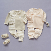纯棉婴儿衣服分体套装薄棉，夏春秋(夏春秋)初生宝宝，和尚服新生儿内衣0-1岁