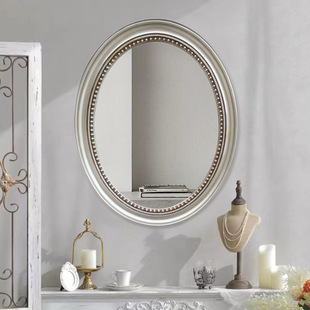 简约款欧式椭圆壁挂浴室镜欧式镜框卫生间镜卫浴镜美式洗手间挂镜