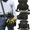 法斯特带盖斜挎腰包多功能，帆布大号腰挂包，工具包便携维修电工腰包