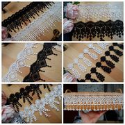精美花朵锁骨链服装饰品涤纶蕾丝花边 DIY肩带腰带婚纱头纱材料