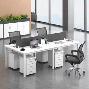 杭州办公桌办公家具职员桌，简约员工位电脑，桌椅4人位工作位屏风桌