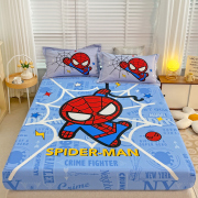 蜘蛛侠儿童卡通纯棉床笠全棉席梦思保护套子床垫罩枕套床上三件套