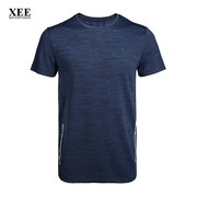 xee商场同款透气藏青色，短袖上衣夏季舒适高弹运动风格t恤