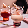 玻璃杯子高脚透明牛奶饮料网红鸡尾酒果汁创意个性比欧杯家用商用