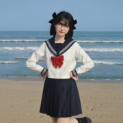 猫屿jk制服白三本日系学院，风短袖套装海军风夏服正统基础款水手服