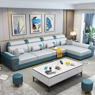 北欧现代科技布沙发(布，沙发)简约客厅家具经济型家用大小户型贵妃布艺沙发