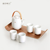 蓝印东方景德镇茶具套装，家用中式简约高档陶瓷泡凉水提梁壶煮茶壶