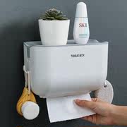 卫生间纸巾盒防水免打孔厕所，抽纸厕手纸盒，卫生纸置物架创意卷纸盒