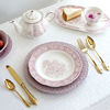法式紫色梦幻庄园复古宫廷风，陶瓷餐盘欧式餐具，西餐盘汤盘碗盘杯碟