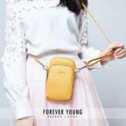 糖果色女士手机包韩版纯色，女式单肩包时尚，简约斜跨包迷你手机包