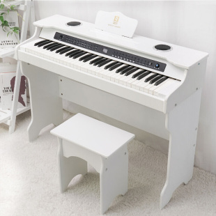 俏娃宝贝61键木质电钢琴儿童宝宝智能电子钢琴玩具乐器多功能钢数
