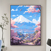 钻石画2024贴画客厅风景，樱花富士山雪山，自己diy手工5d十字绣