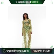 香港直邮潮奢 Topshop 女士 co-ord 蕾丝长款黄绿色半身裙