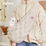 arkika宠物猫咪斜挎背包，外出便携高颜值装小狗狗，包防应激抱猫神器