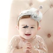 婴儿发带百天周岁派对发箍儿童，生日帽女宝宝公主发饰头饰装饰
