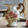 知根 复古做旧欧式陶瓷花瓶 家居装饰品摆放花瓶花器 家居摆件