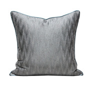 现代简约靠垫灰色条纹提花，装饰方枕样板房，抱枕套床头沙发客厅