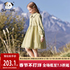女童绿色网纱连衣裙式风衣2024春季童装外穿衣服女孩外套洋气