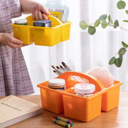 桌面塑料篮手提分格收纳盒，幼儿园手工美劳绘画工具篮教室文具篮