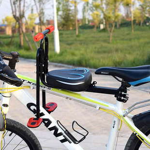定制车前宝宝椅子山地车自行车儿童座椅前置便携单车扶手坐椅踏板
