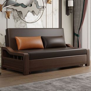 科技布实木(布实木)沙发床，坐卧两用可折叠小户型，客厅多功能单双人(单双人)经济型