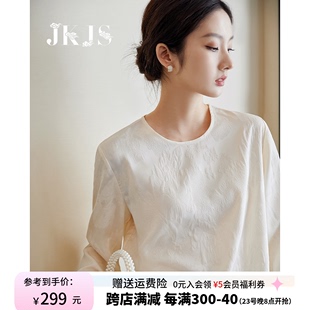 JKJS白茶大火的新中式 经典黑白两色中国风衬衫春季上衣
