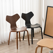 北欧白橡木实木设计师家用餐椅奶茶店餐饮店连锁店咖啡店网红餐椅