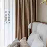 窗帘全遮光帘2020年卧室100遮阳布北欧简约现代客厅飘窗布料