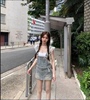 甜酷牛仔背带连衣裙女夏季韩版收腰减龄时尚包臀A字短裤裙子