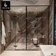 卫生间t型整体淋浴房浴室，内外开门干湿，分离简易隔断屏风钢化玻璃