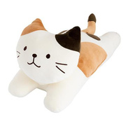 日本猫咪抱枕靠垫毛绒卡通，可爱趴趴猫，沙发睡觉抱枕生日礼物女生