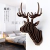 木质麋鹿头壁挂动物头玄关，创意壁饰现代创意，招财壁饰挂件装饰品